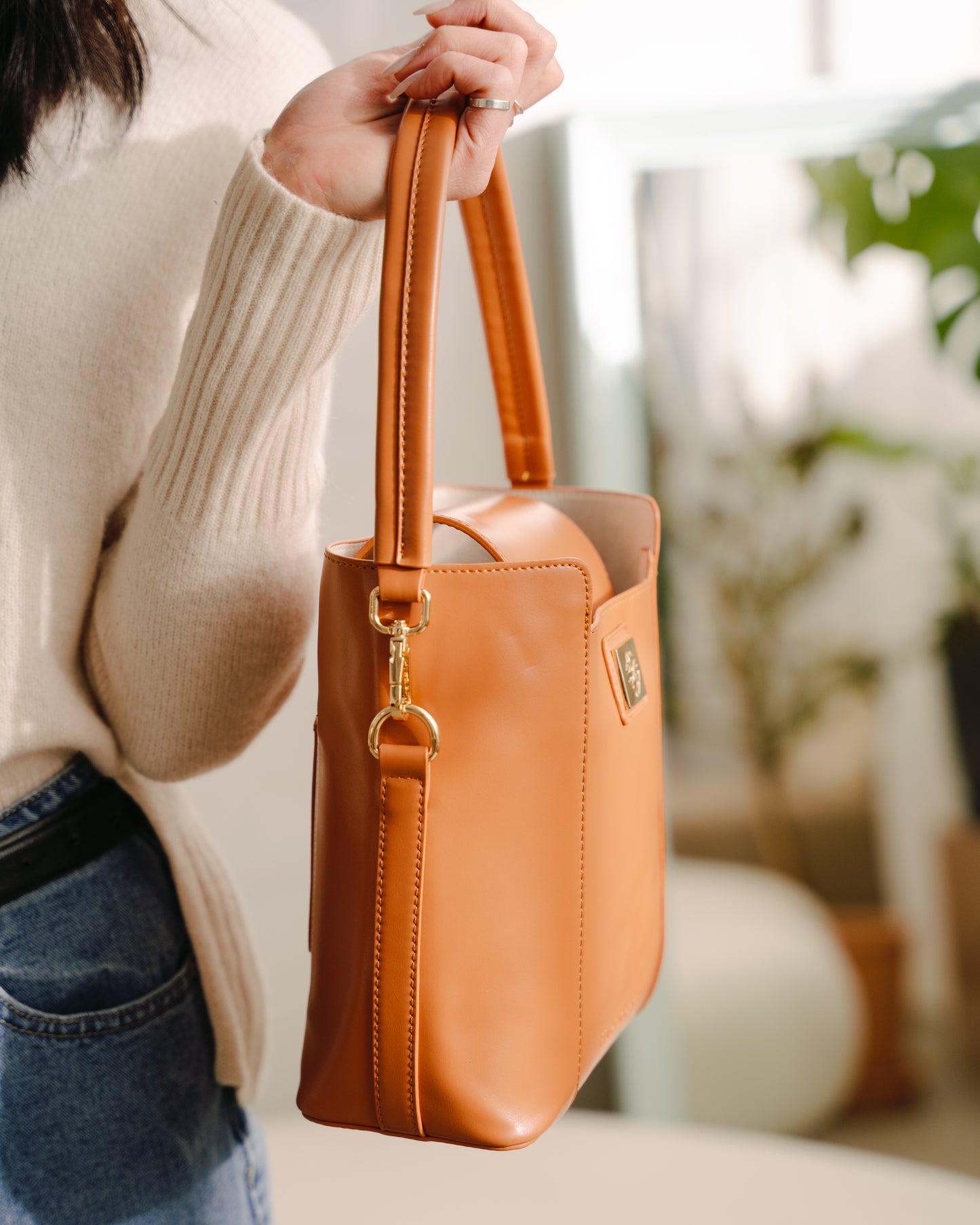 SAMANTHA 2:1 Large Sandstone Tote / Mini Terra Cotta Bucket