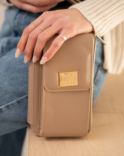 JODI Crossbody Wallet | Taupe